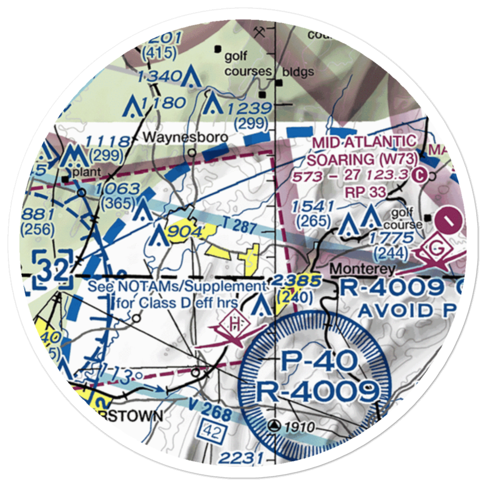 Bittner/Whitsel Airport (PN58) VFR Sectional Sticker (20 mile) 