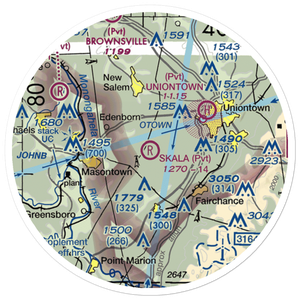 Skala Airport (PN55) VFR Sectional Sticker (20 mile)