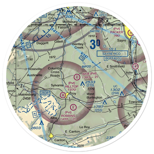 Akm Airfield (PN54) VFR Sectional Sticker (30 mile)