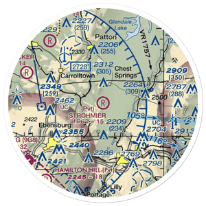 Strohmier Airport (PN53) VFR Sectional Sticker (20 mile)