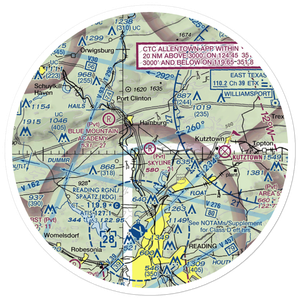 Skyline Airstrip (PN50) VFR Sectional Sticker (30 mile)