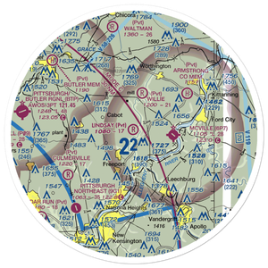Lindsay Airport (PN25) VFR Sectional Sticker (30 mile)