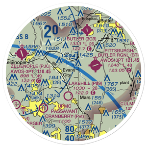 Pabst Blue Ribbon Airport (PN16) VFR Sectional Sticker (20 mile)