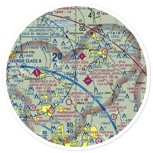 Misty Hill Farm Airport (PN14) VFR Sectional Sticker (30 mile)