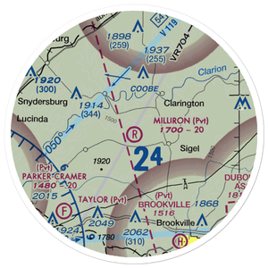 C & W Milliron Flying Field (PN13) VFR Sectional Sticker (20 mile)
