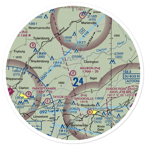 C & W Milliron Flying Field (PN13) VFR Sectional Sticker (30 mile)