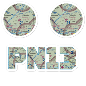 C & W Milliron Flying Field (PN13) VFR Sectional Sticker Pack