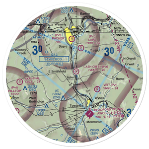 Cash Creek Airport (PN10) VFR Sectional Sticker (30 mile)