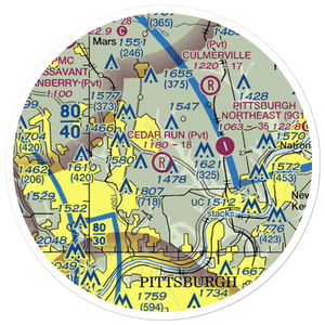 Cedar Run Airport (PN01) VFR Sectional Sticker (20 mile)