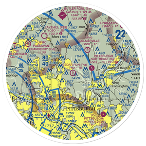 Cedar Run Airport (PN01) VFR Sectional Sticker (30 mile)