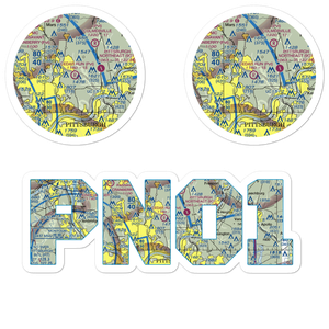 Cedar Run Airport (PN01) VFR Sectional Sticker Pack