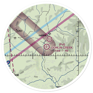 Donlin Creek Airporr (01AA) VFR Sectional Sticker (20 mile)