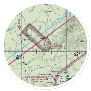Donlin Creek Airporr (01AA) VFR Sectional Sticker (30 mile)