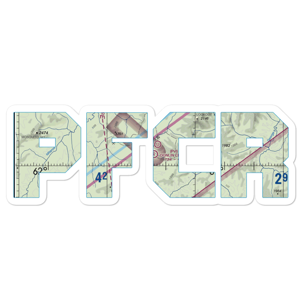 Donlin Creek Airporr (01AA) VFR Sectional Sticker 