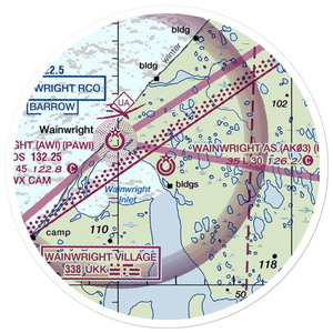Wainwright Air Station (AK03) VFR Sectional Sticker (20 mile)