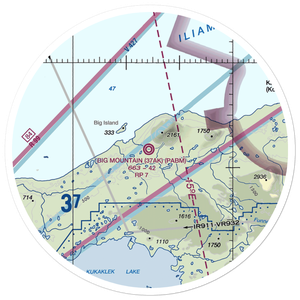 Big Mountain Airport (37AK) VFR Sectional Sticker (30 mile)