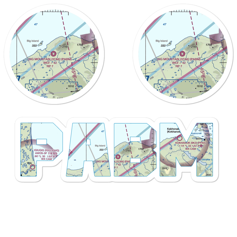 Big Mountain Airport (37AK) VFR Sectional Sticker Pack 