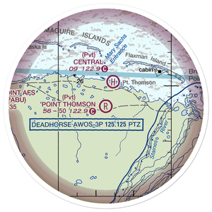 Point Thomson Airstrip (37AA) VFR Sectional Sticker (20 mile)
