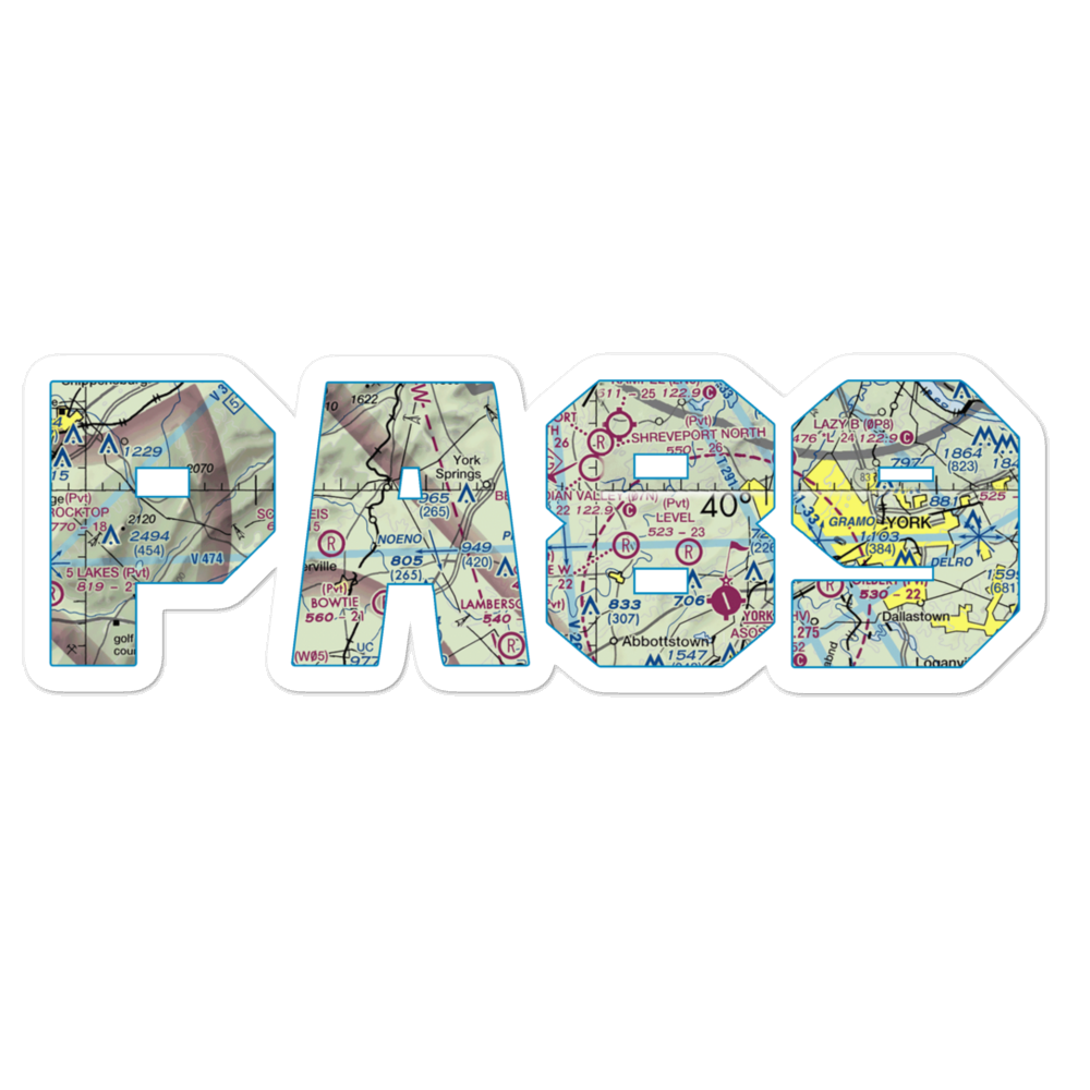 Ben's Landing Ultralightport (PA89) VFR Sectional Sticker 