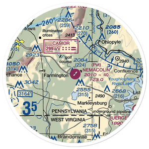 Nemacolin Airport (PA88) VFR Sectional Sticker (20 mile)