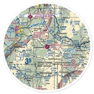Nemacolin Airport (PA88) VFR Sectional Sticker (30 mile)