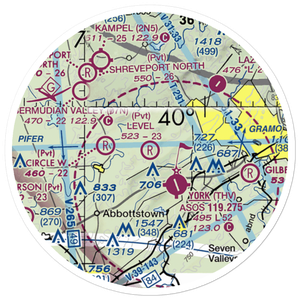 Level Acres Farm Airport (PA84) VFR Sectional Sticker (20 mile)