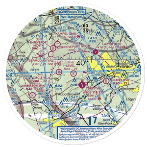 Level Acres Farm Airport (PA84) VFR Sectional Sticker (30 mile)