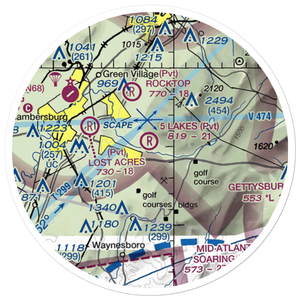 5 Lakes Airport (PA81) VFR Sectional Sticker (20 mile)
