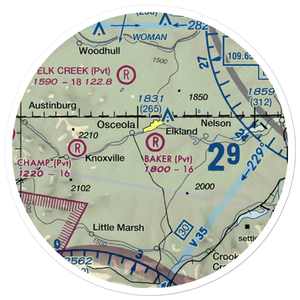 Baker Airport (PA75) VFR Sectional Sticker (20 mile)