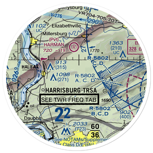 Gusler Airport (PA74) VFR Sectional Sticker (20 mile)