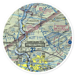 Gusler Airport (PA74) VFR Sectional Sticker (30 mile)