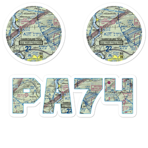 Gusler Airport (PA74) VFR Sectional Sticker Pack