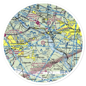 D.Evans Farm Airport (PA73) VFR Sectional Sticker (30 mile)