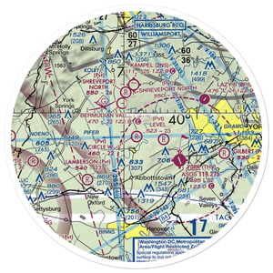 Circle W Airfield (PA72) VFR Sectional Sticker (30 mile)