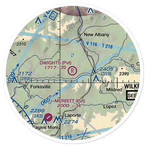 Dwight's Delight Airport (PA71) VFR Sectional Sticker (20 mile)