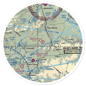 Dwight's Delight Airport (PA71) VFR Sectional Sticker (30 mile)