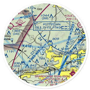 Fetters Construction Airport (PA70) VFR Sectional Sticker (20 mile)