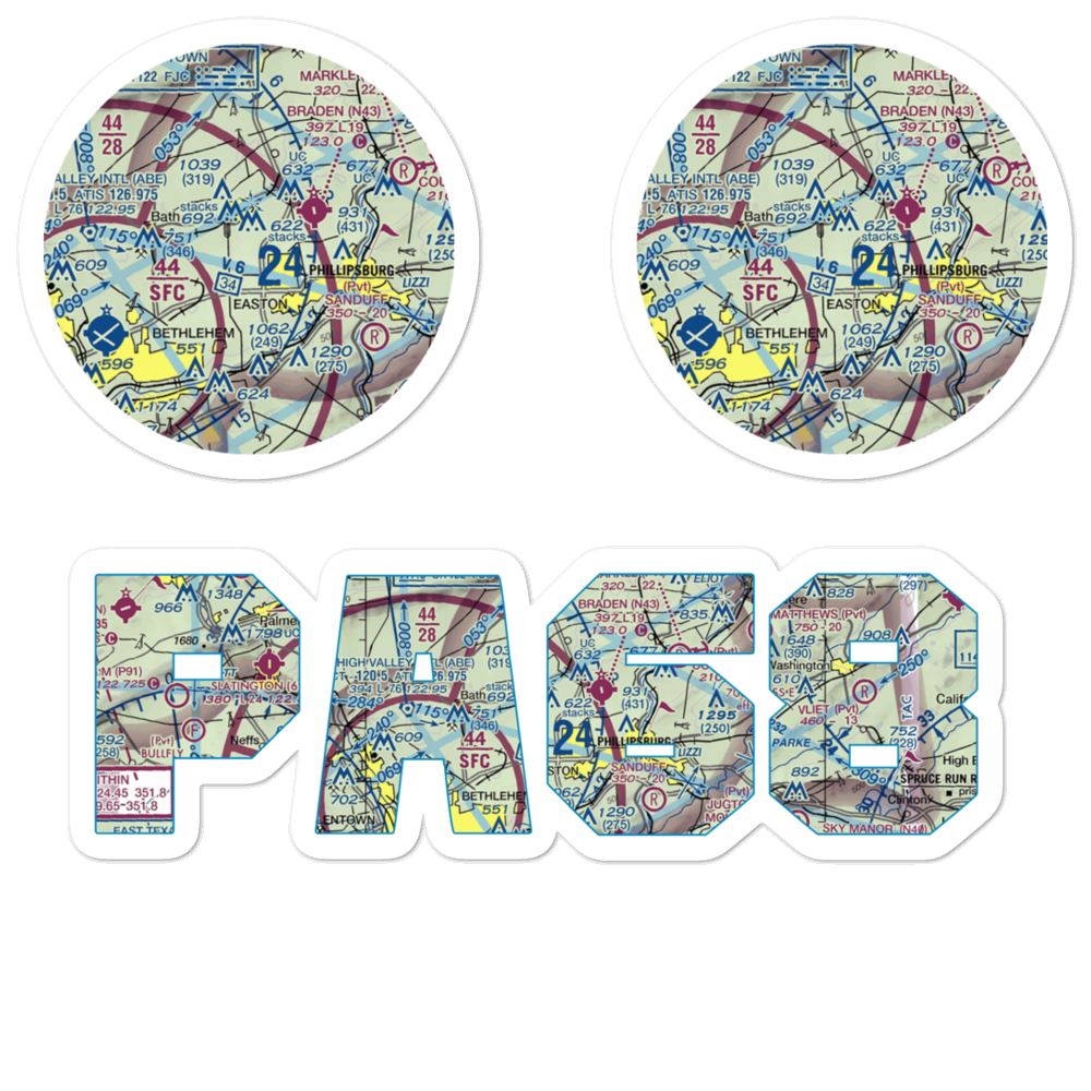 Bugs Airport (PA68) VFR Sectional Sticker Pack 