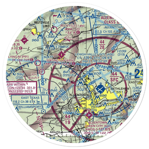 Hi-Vu Airport (PA65) VFR Sectional Sticker (30 mile)