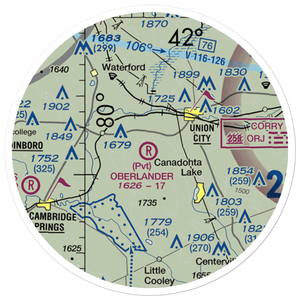 Oberlander Airport (PA52) VFR Sectional Sticker (20 mile)