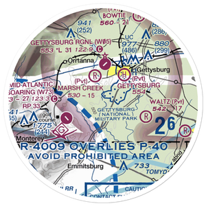 Cloudbound Airport (PA47) VFR Sectional Sticker (20 mile)