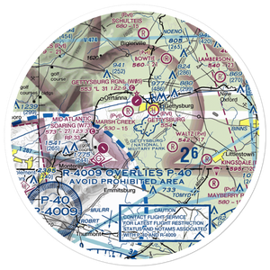 Cloudbound Airport (PA47) VFR Sectional Sticker (30 mile)