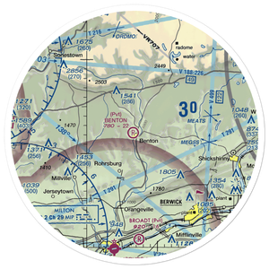 Benton Airport (PA40) VFR Sectional Sticker (30 mile)