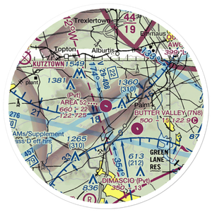 Bally Spring Farm Airport (PA35) VFR Sectional Sticker (20 mile)