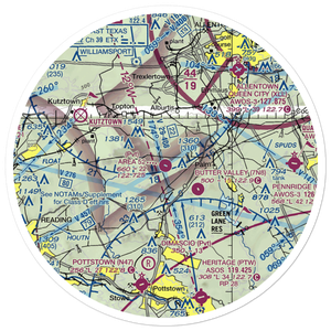 Bally Spring Farm Airport (PA35) VFR Sectional Sticker (30 mile)