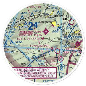 East Penn Airport (PA30) VFR Sectional Sticker (20 mile)