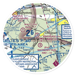 Kingsdale Air Park (PA23) VFR Sectional Sticker (20 mile)