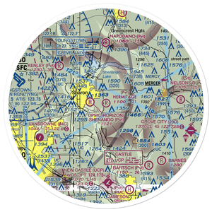 Hermitage Airport (PA22) VFR Sectional Sticker (30 mile)