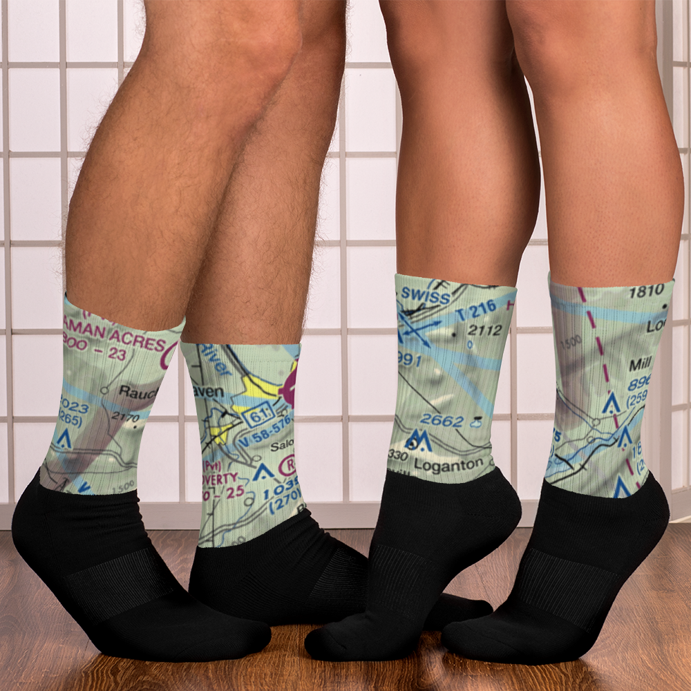 Buzzards Field (PA18) VFR Sectional Socks 