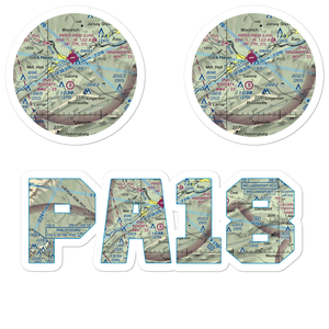 Buzzards Field (PA18) VFR Sectional Sticker Pack